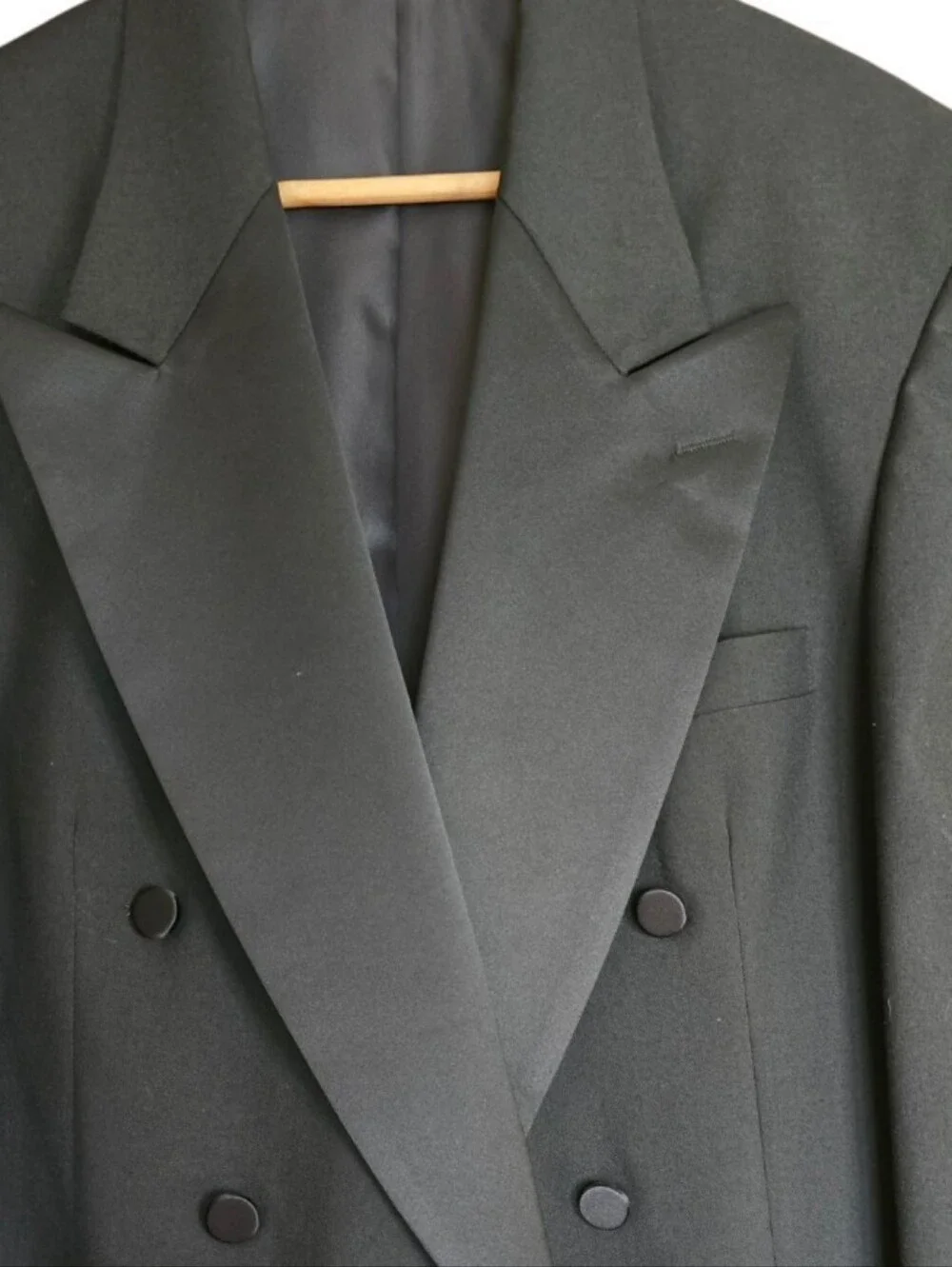 Vintage Umberto Double Breasted Peak Lapel Tuxedo Dinner Jacket 42R Blazer Coat